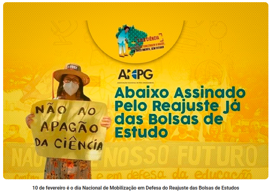 #SOSCiência: Mobilização pelo Reajuste das Bolsas de Estudos foi Exitosa.