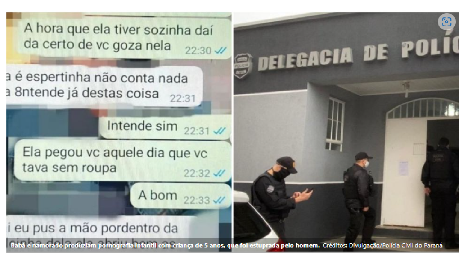 O caso monstruoso da babá que aliciou criança de 5 anos com namorado para estupro e pornografia no Paraná