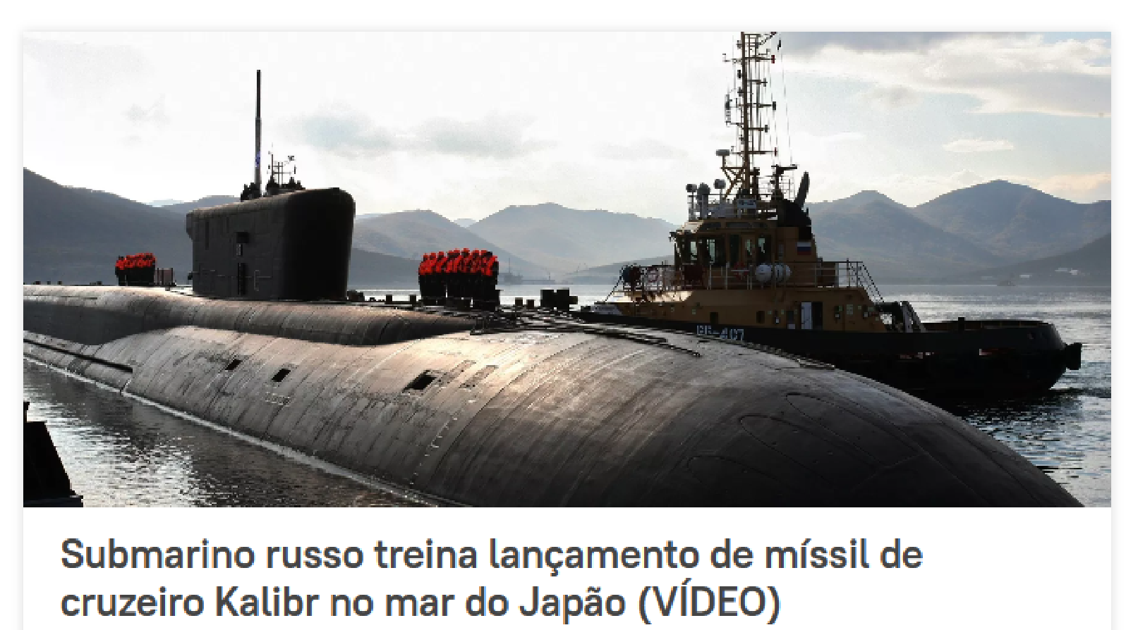 Submarinos russos: “os mais letais, os mais furtivos e os que têm a maior resistência, entre as forças navais”