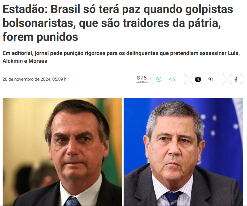 PF indiciou Jair Bolsonaro e mais 36 ex-integrantes do governo por tentativa de golpe de Estado