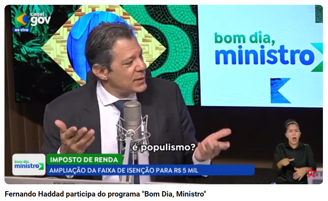 Haddad e os super ricos que não pagam impostos (vídeo)