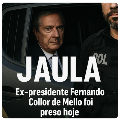 Jaula: Fernando Collor de Mello (ex-presidente) foi preso hoje
