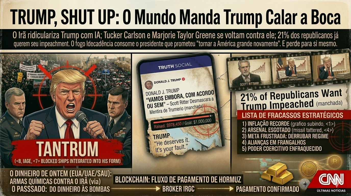TRUMP, SHUT UP. O Mundo Manda Trump Calar a Boca