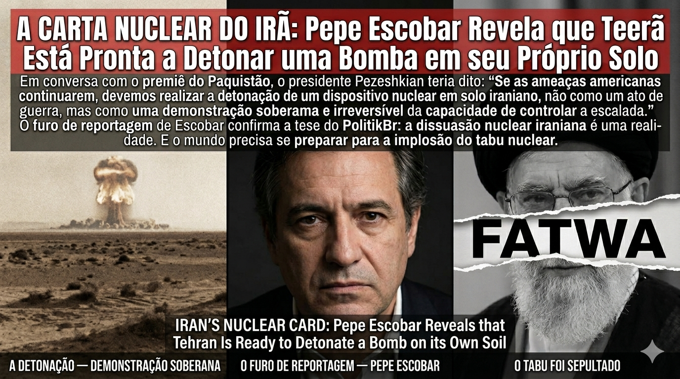 Furo. Pepe Escobar e a Carta Nuclear do Irã